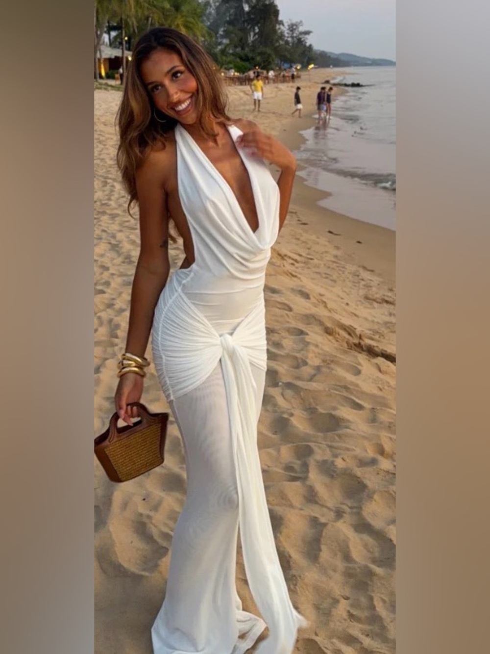White Fox Long Maxi Dress